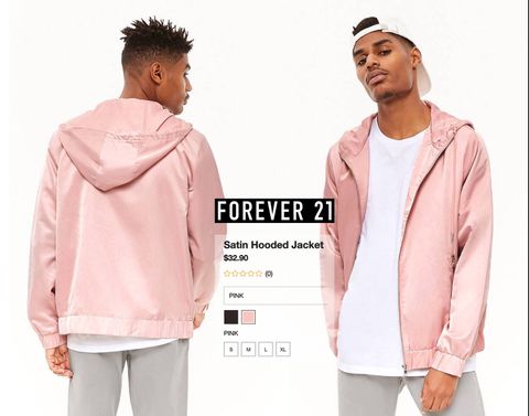 21.MEN Satin Hoodie Jacket