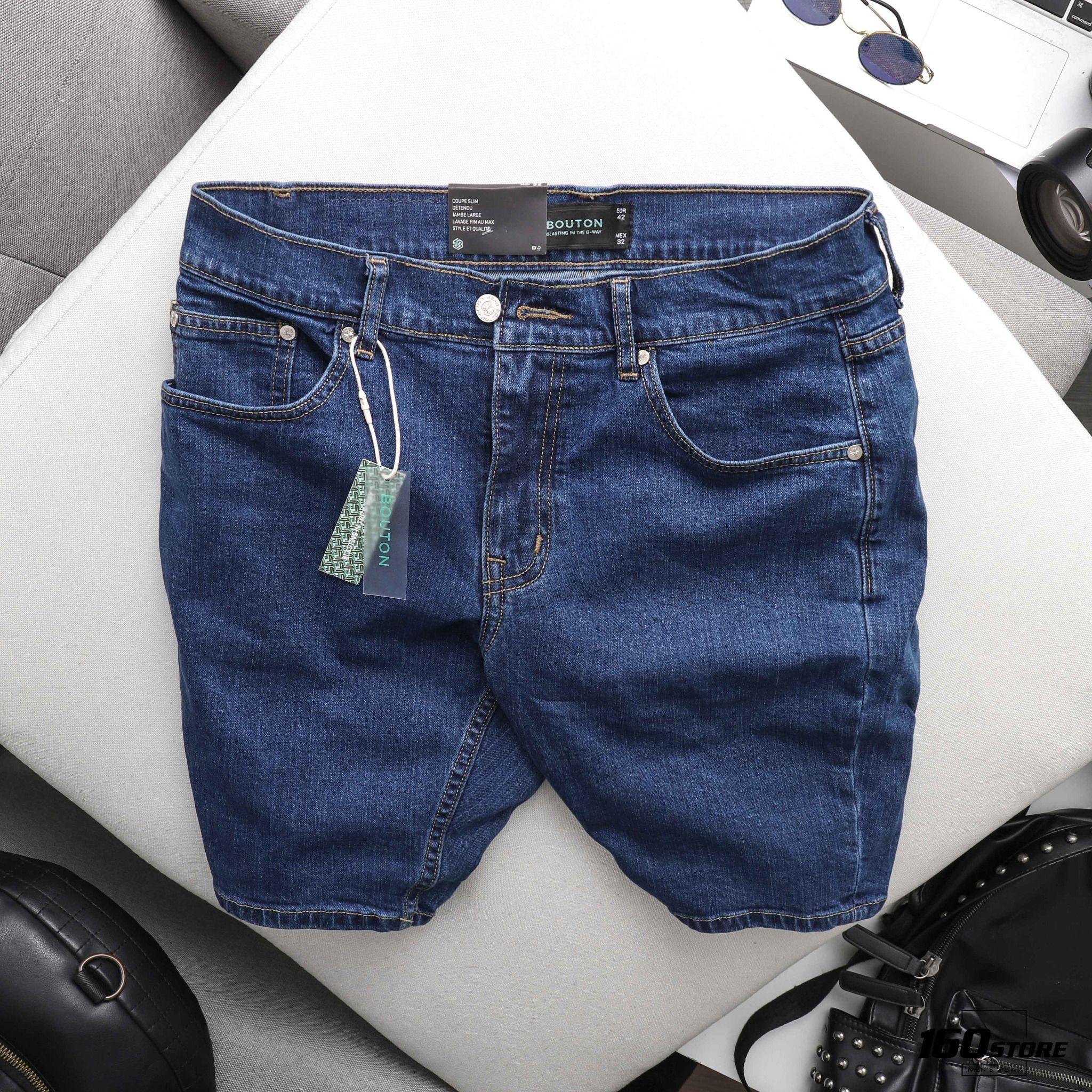 Quần Short Jeans BOUTON Slim