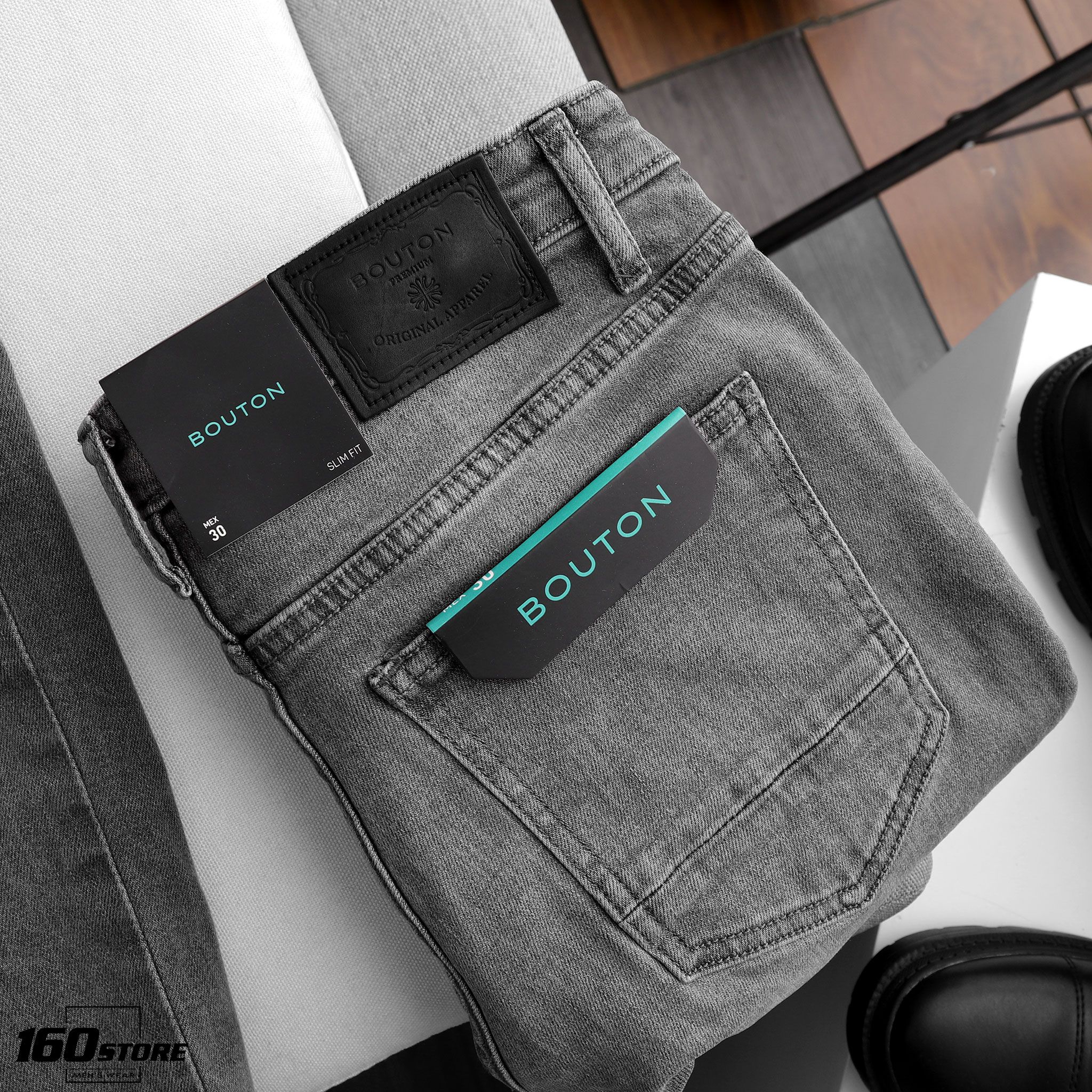 Quần jeans BOUTON Gray wash Skinny