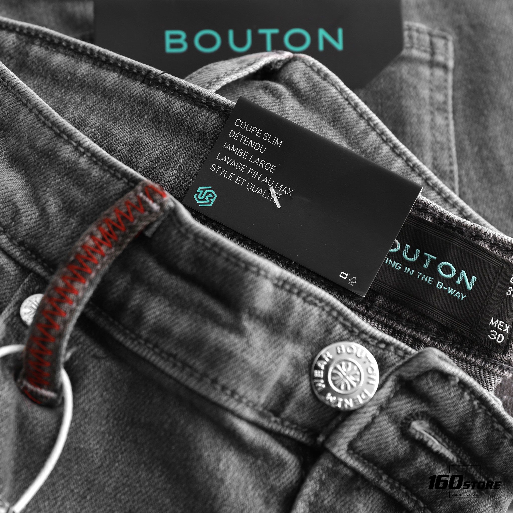 Quần jeans BOUTON Gray wash Skinny