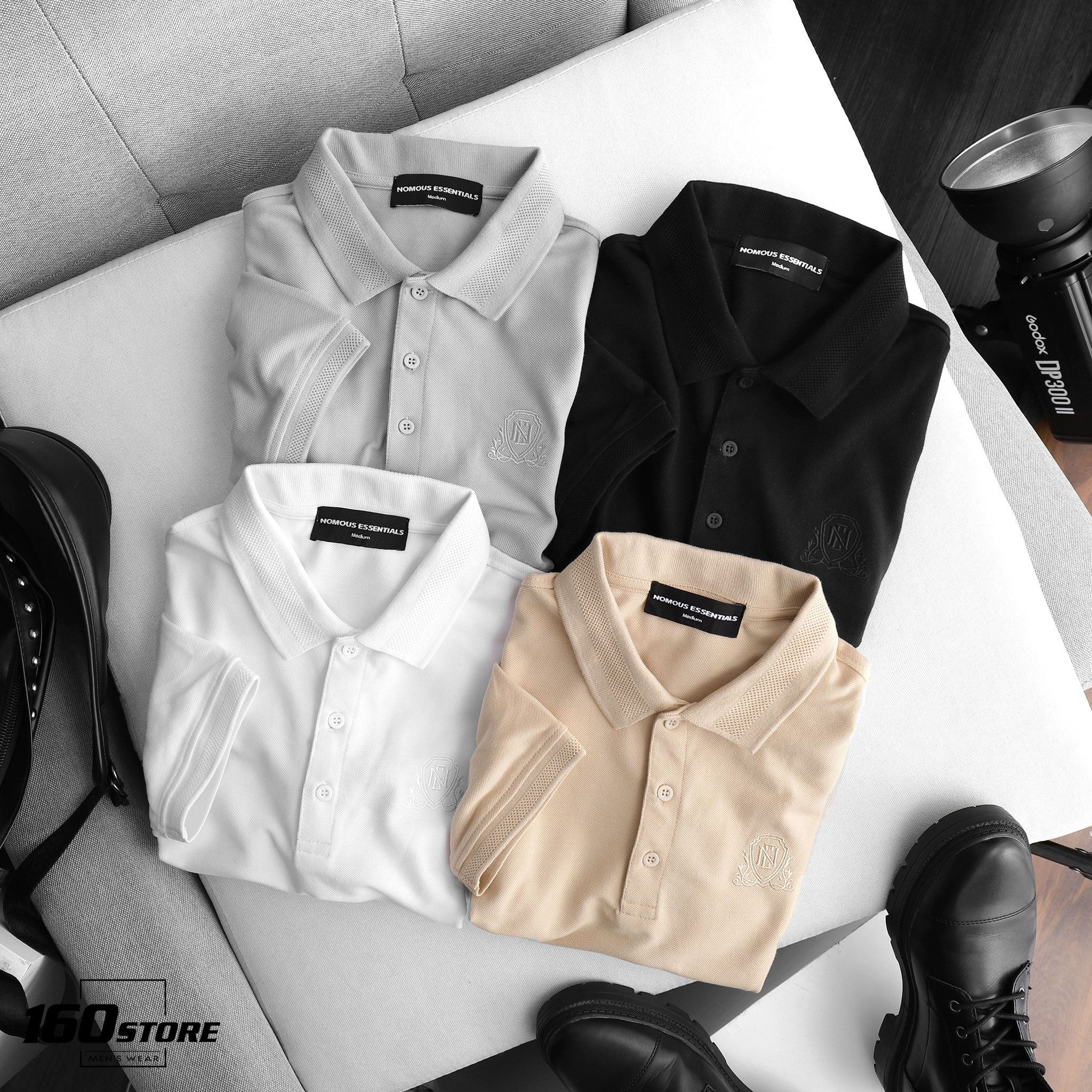 Áo polo NOMOUS ESSENTIALS w logo basic