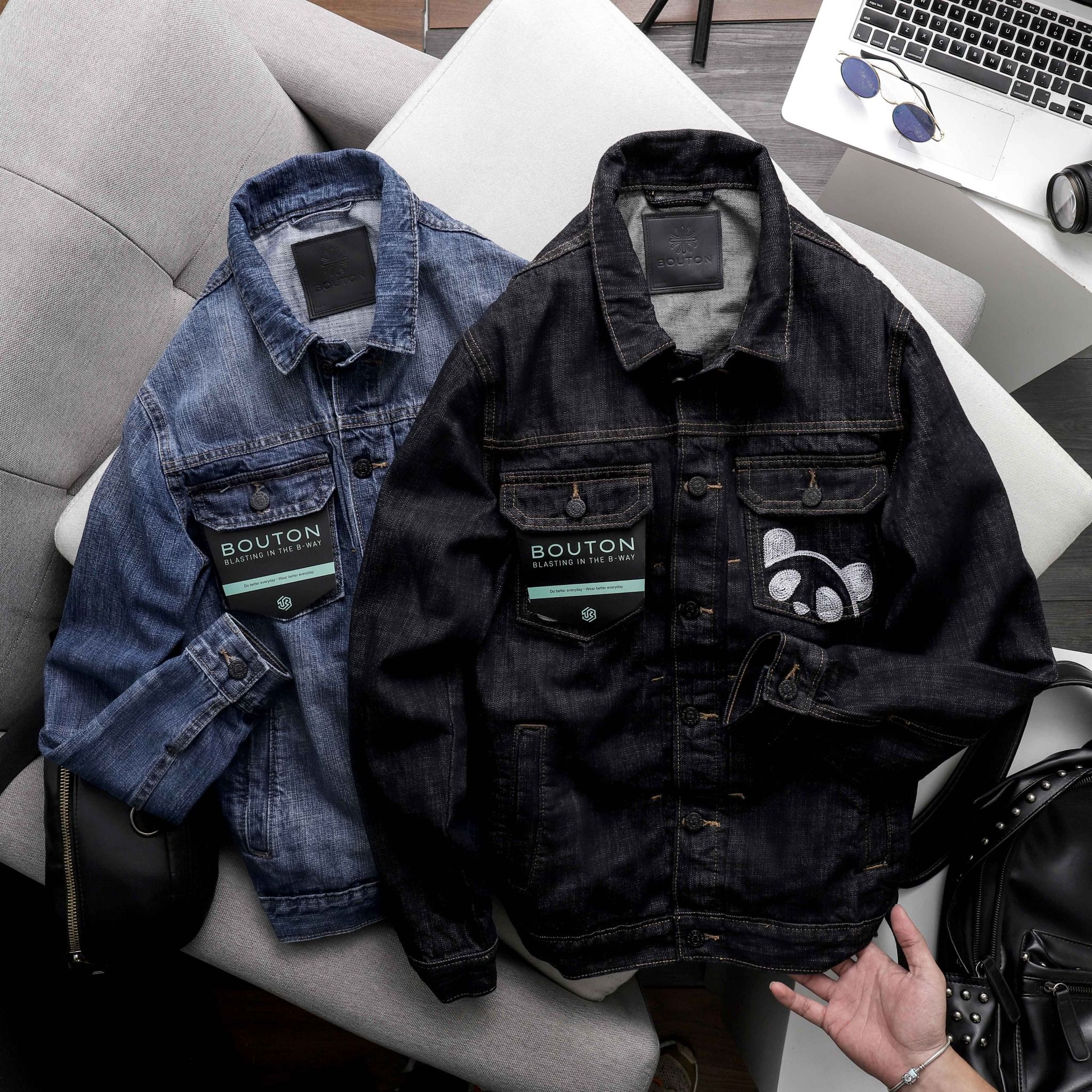Áo khoác denim BOUTON Panda