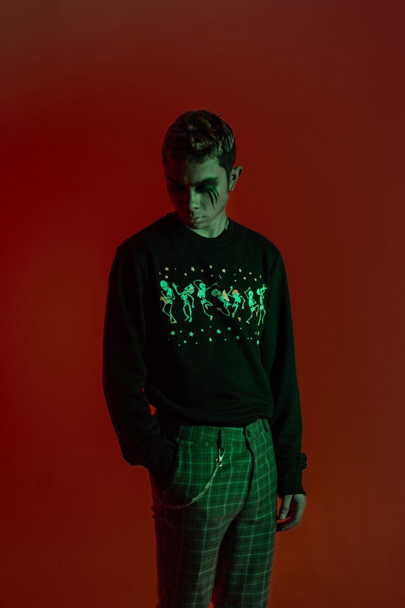 Sweatshirt ICON DENIM Black Skeleton