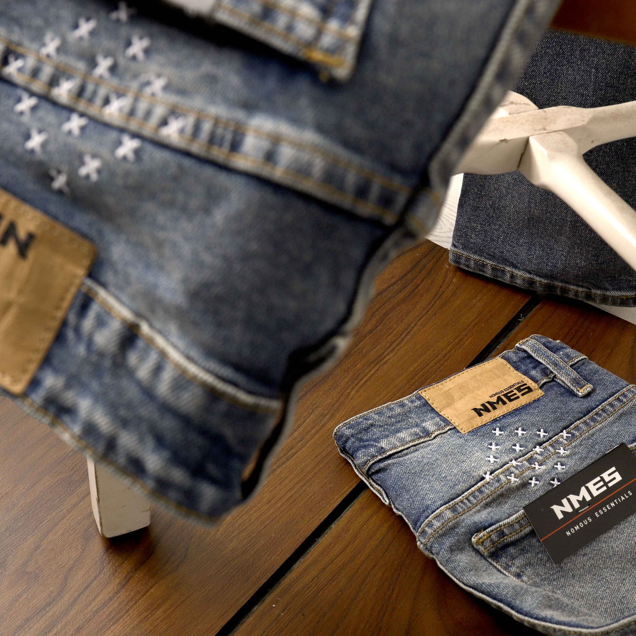 Quần jeans NOMOUS ESSENTIALS mix blue slim