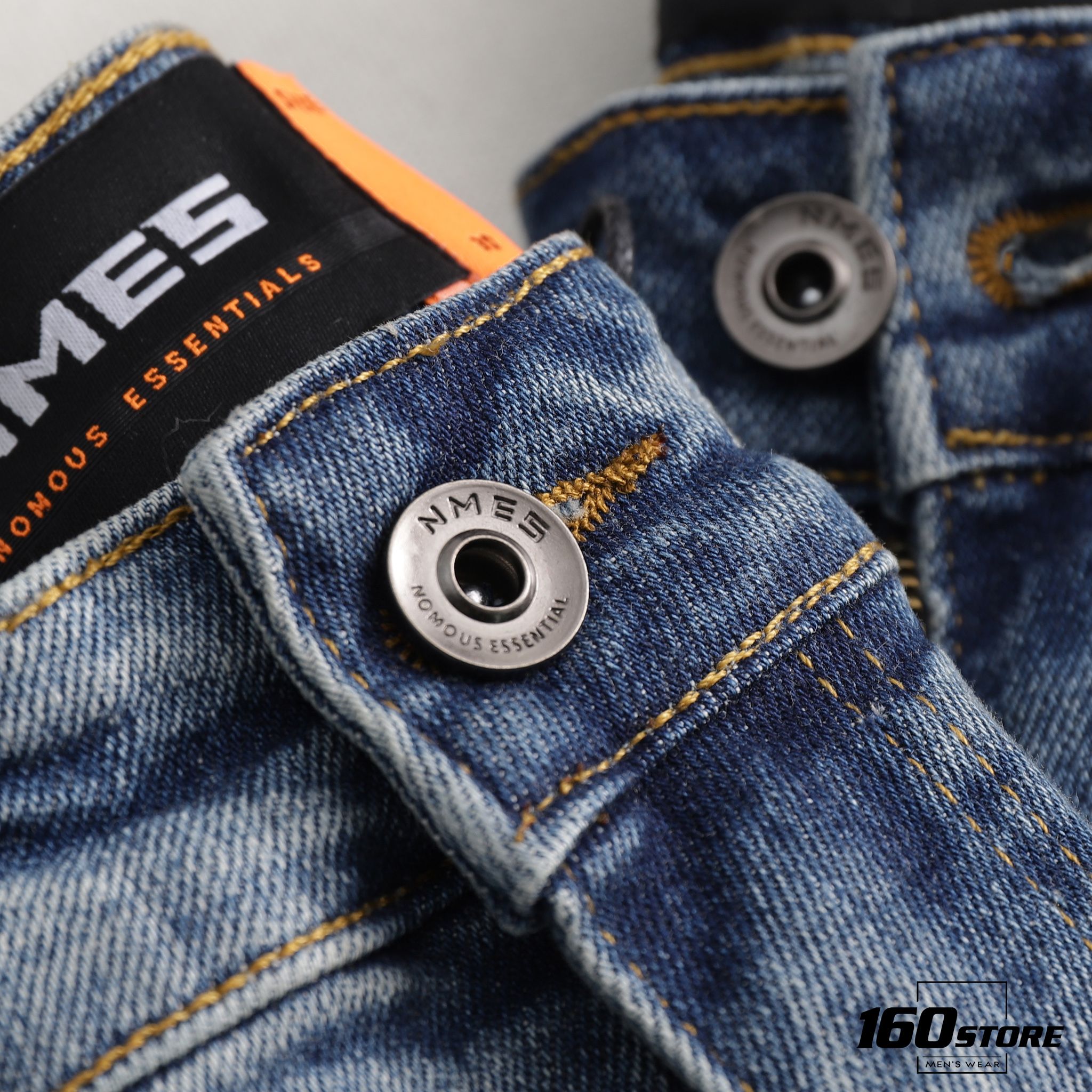 Quần jeans NOMOUS ESSENTIALS Blue Ripped