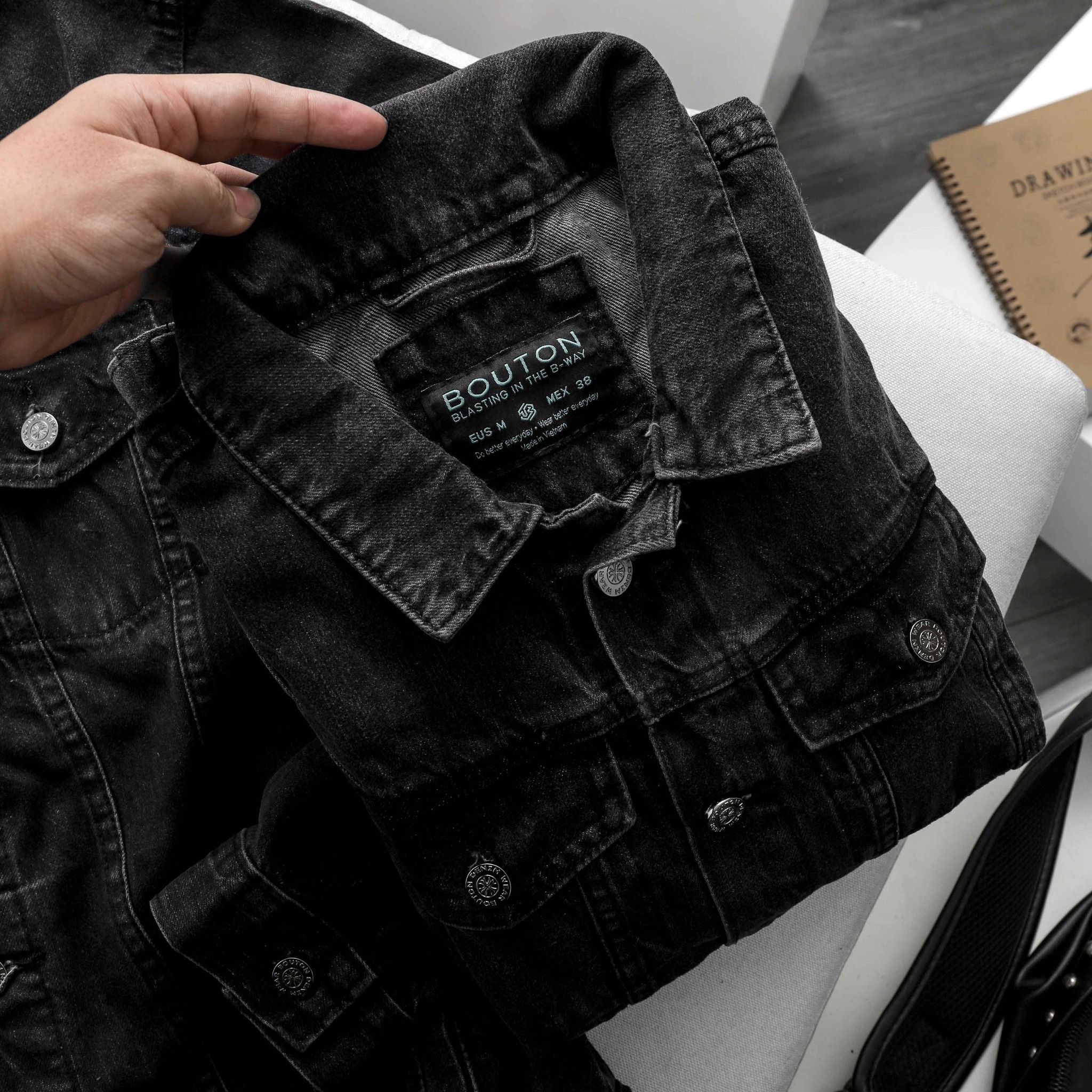 Áo Khoác Denim BOUTON Grey