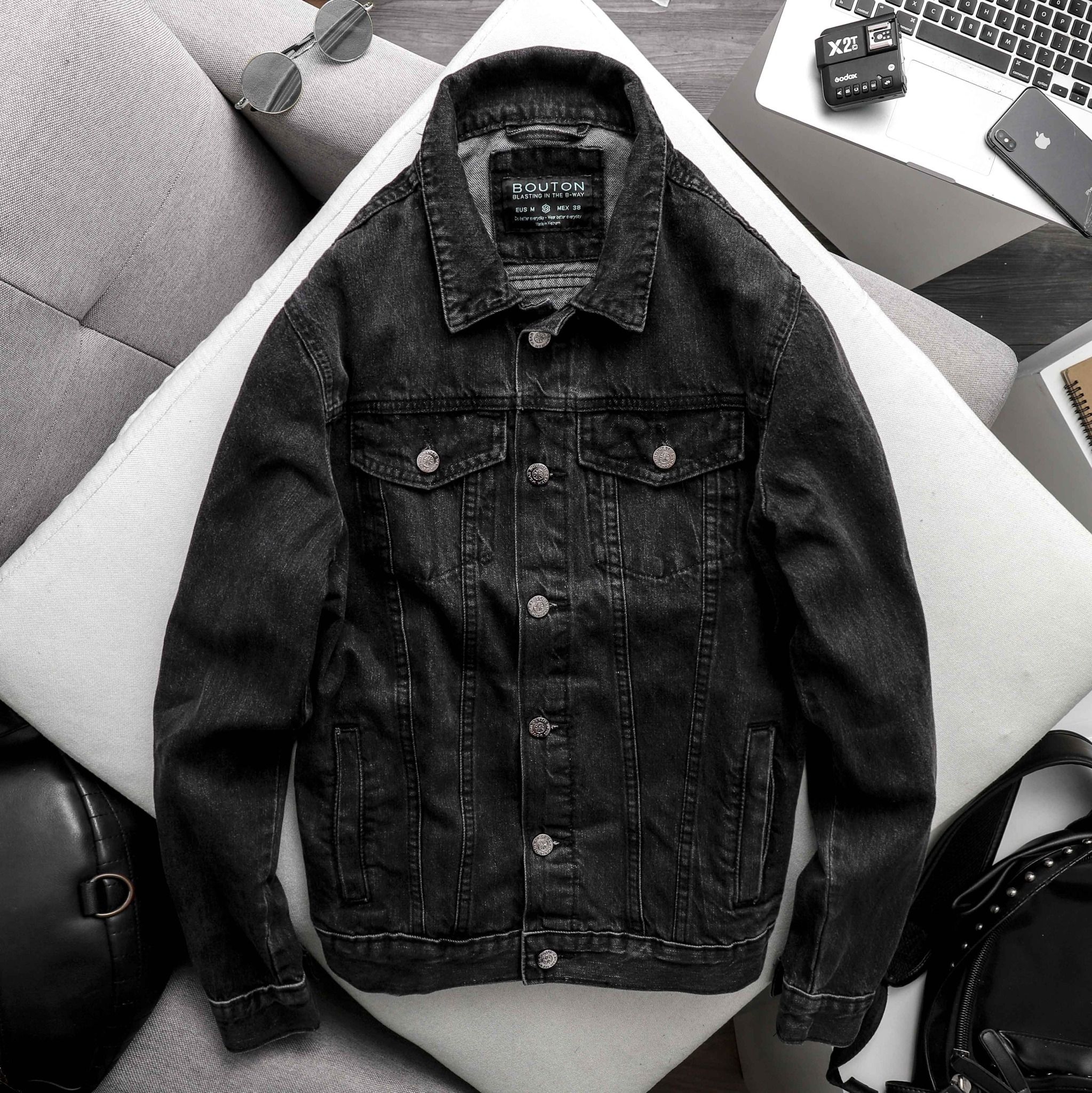 Áo Khoác Denim BOUTON Grey