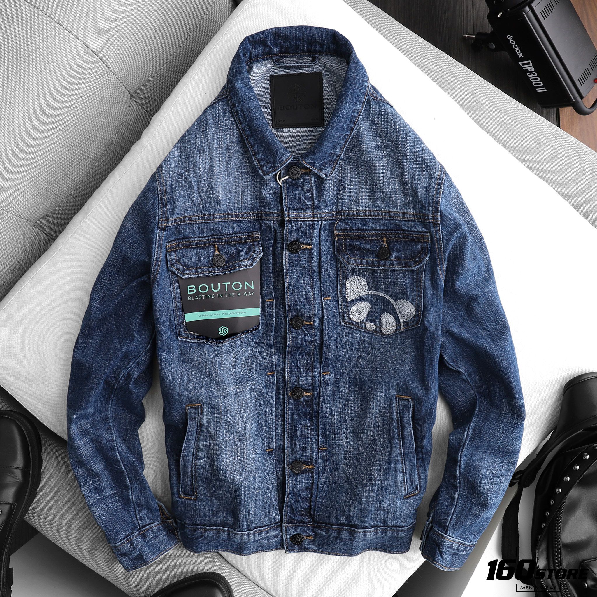 Áo khoác denim BOUTON Panda