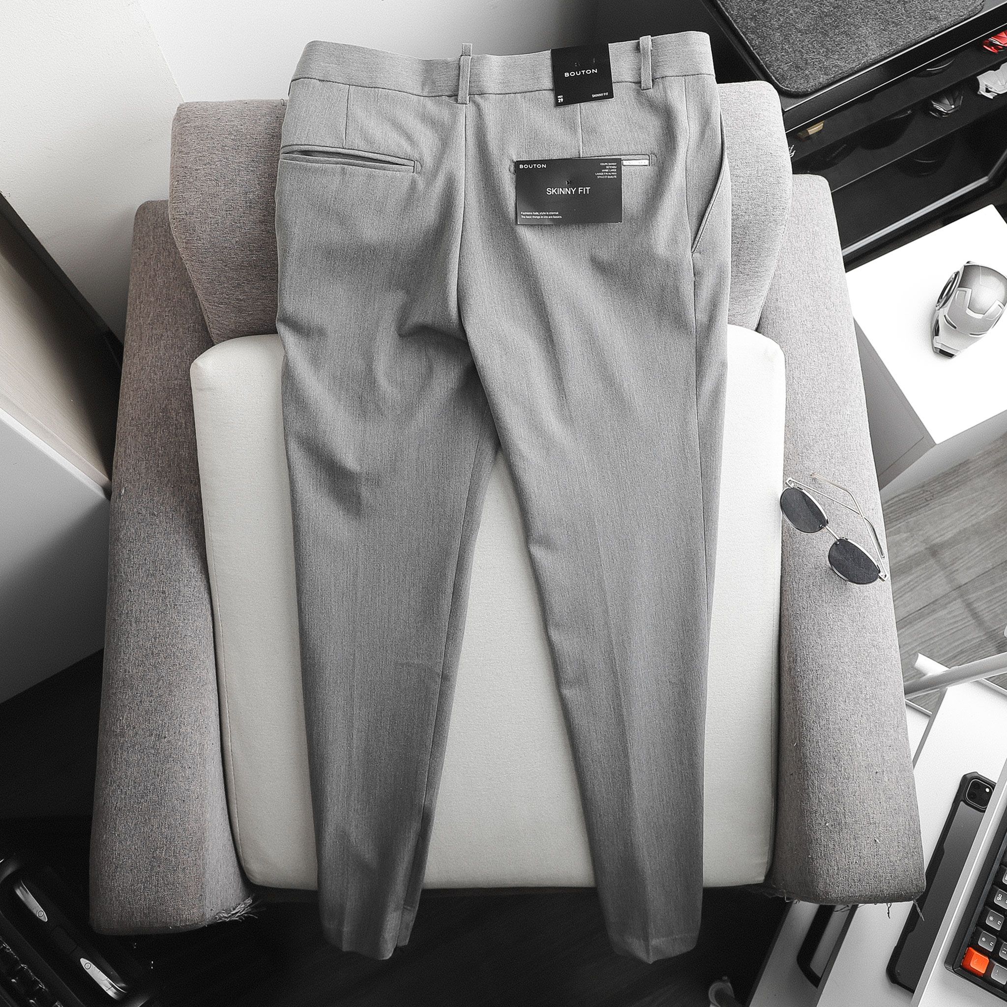 Quần tây BOUTON Grey zipper skinny