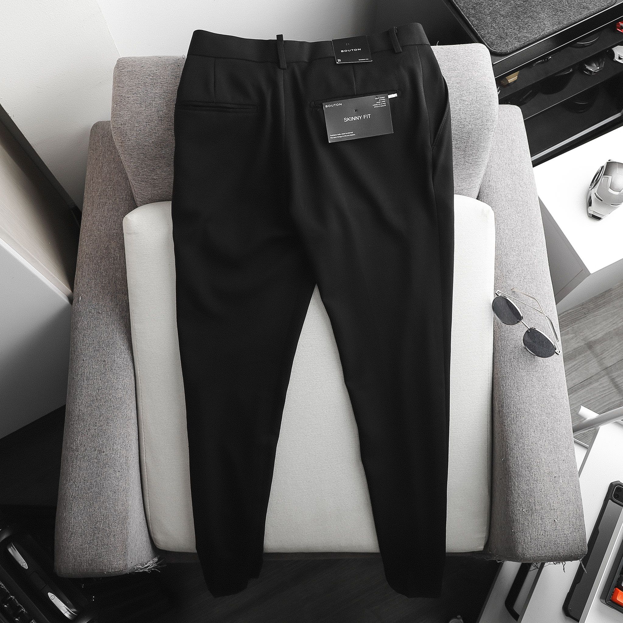 Quần tây BOUTON Black zipper skinny