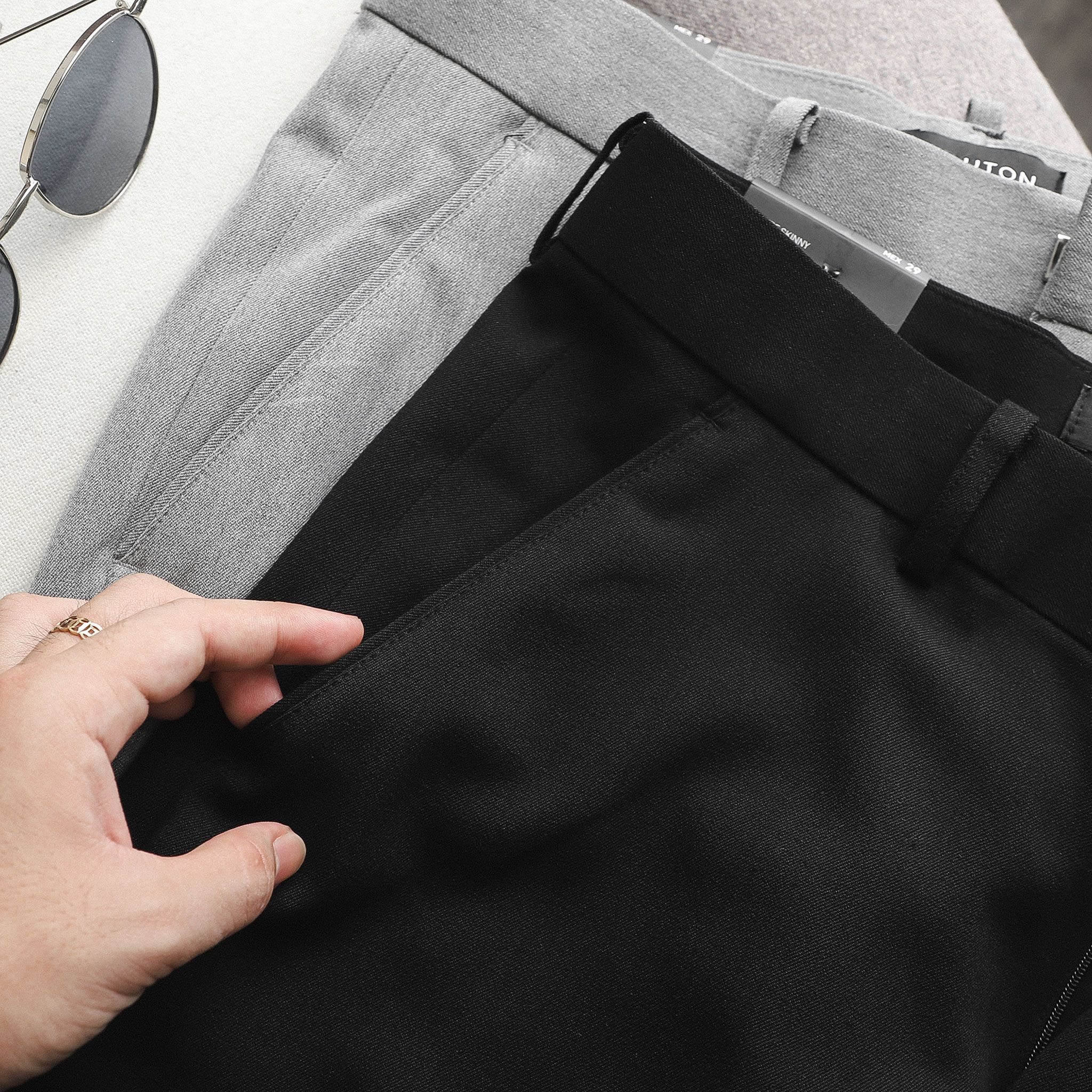 Quần tây BOUTON Black zipper skinny