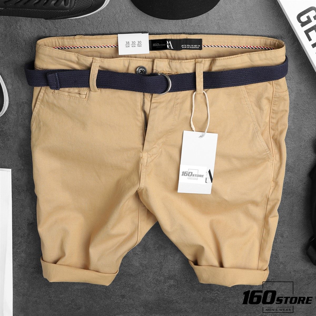 QUẦN SHORT KAKI ZRA BELT