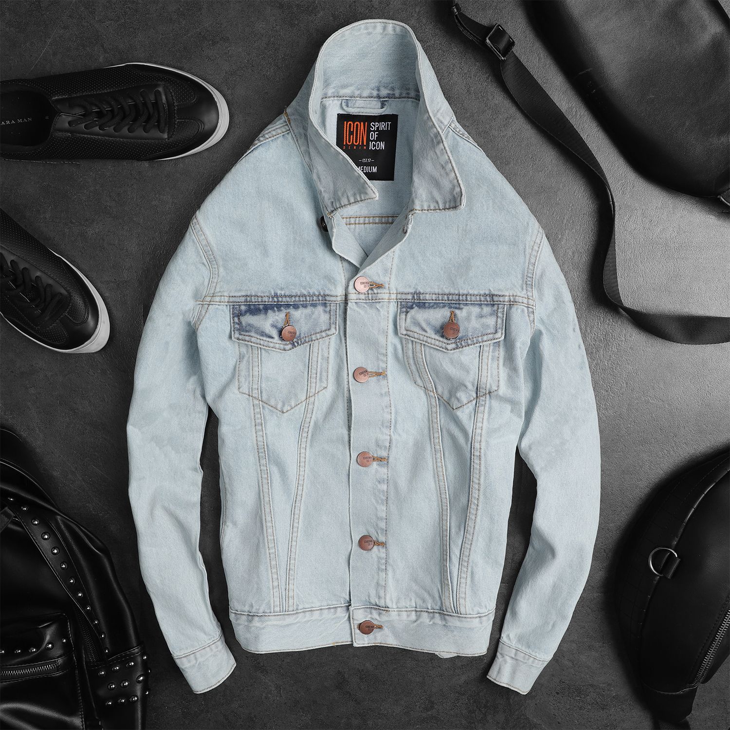 Áo khoác jean ICON DENIM wash