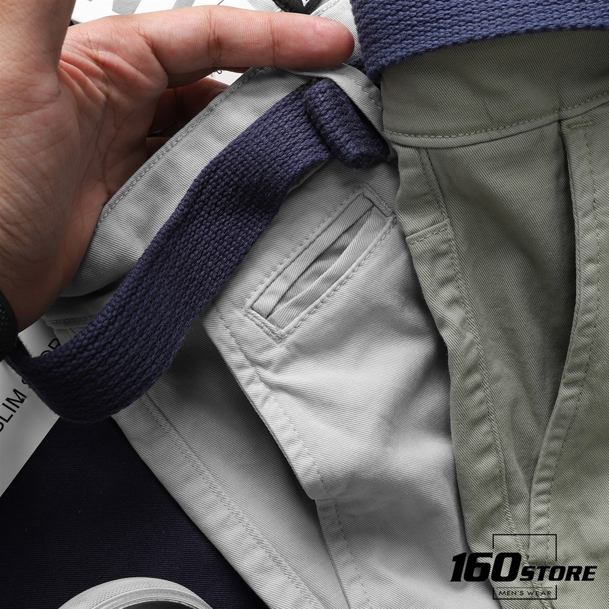 QUẦN SHORT KAKI ZRA BELT