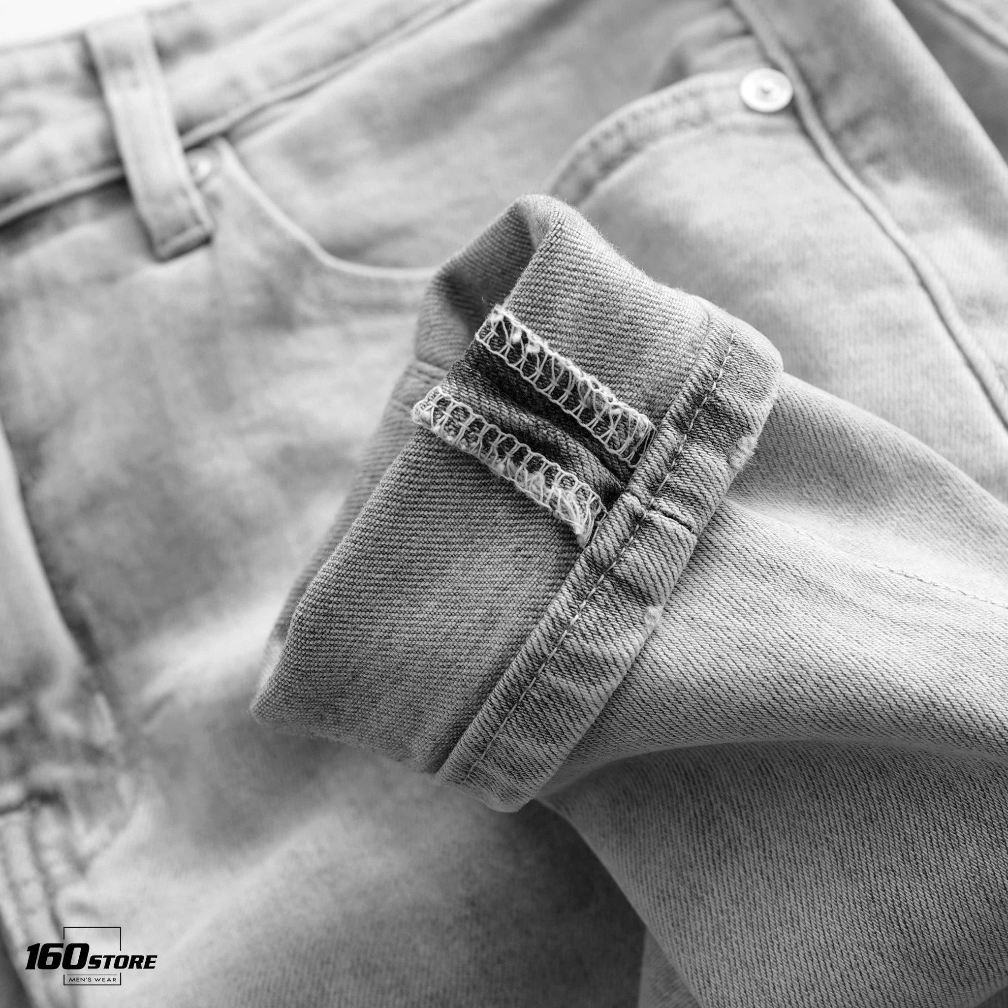 Quần jeans NOMOUS ESSENTIALS light grey super skinny
