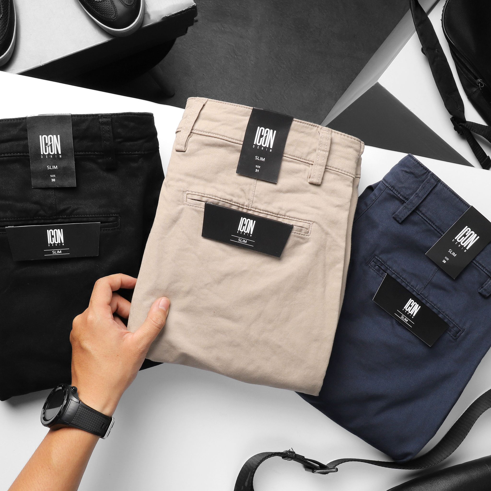 Quần kaki ICON DENIM slim