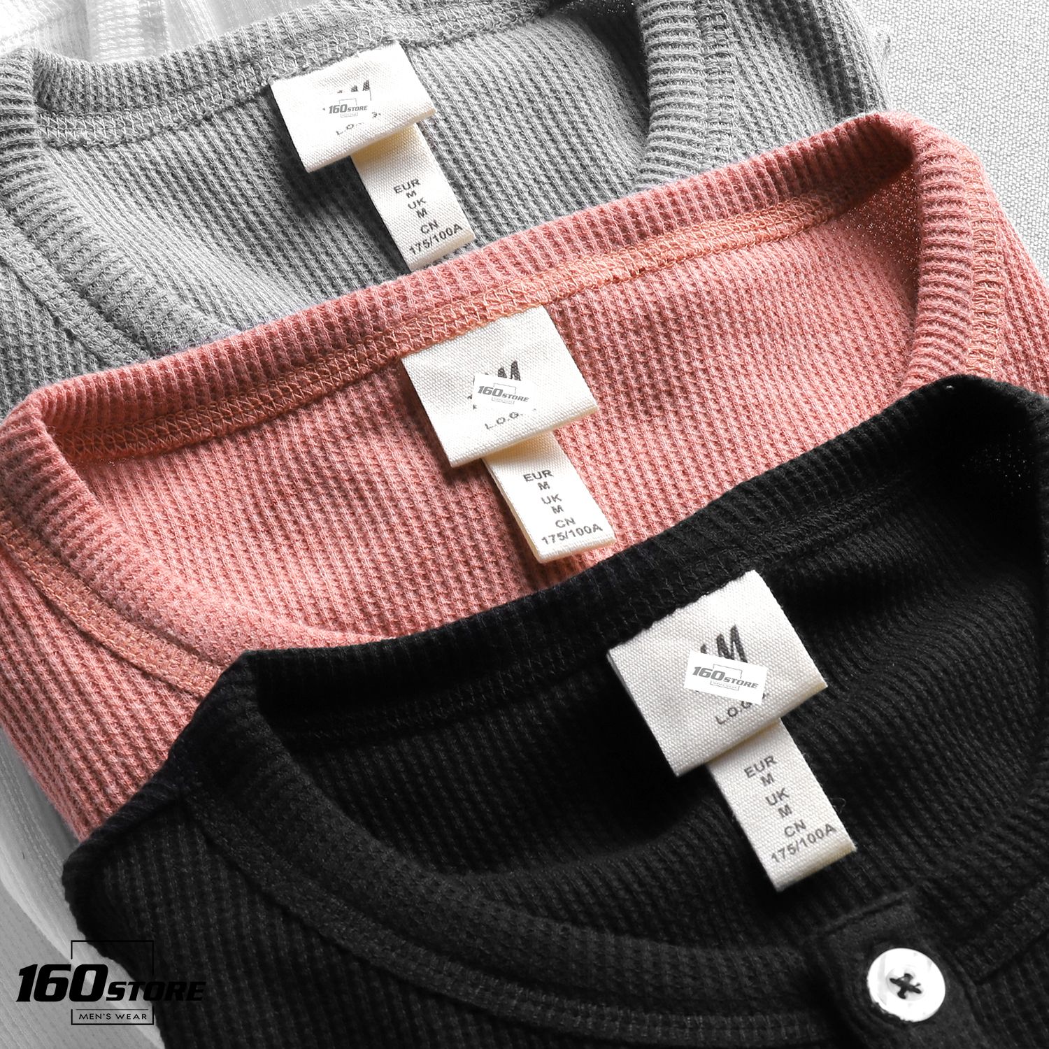 Áo thun H&M henley waffle