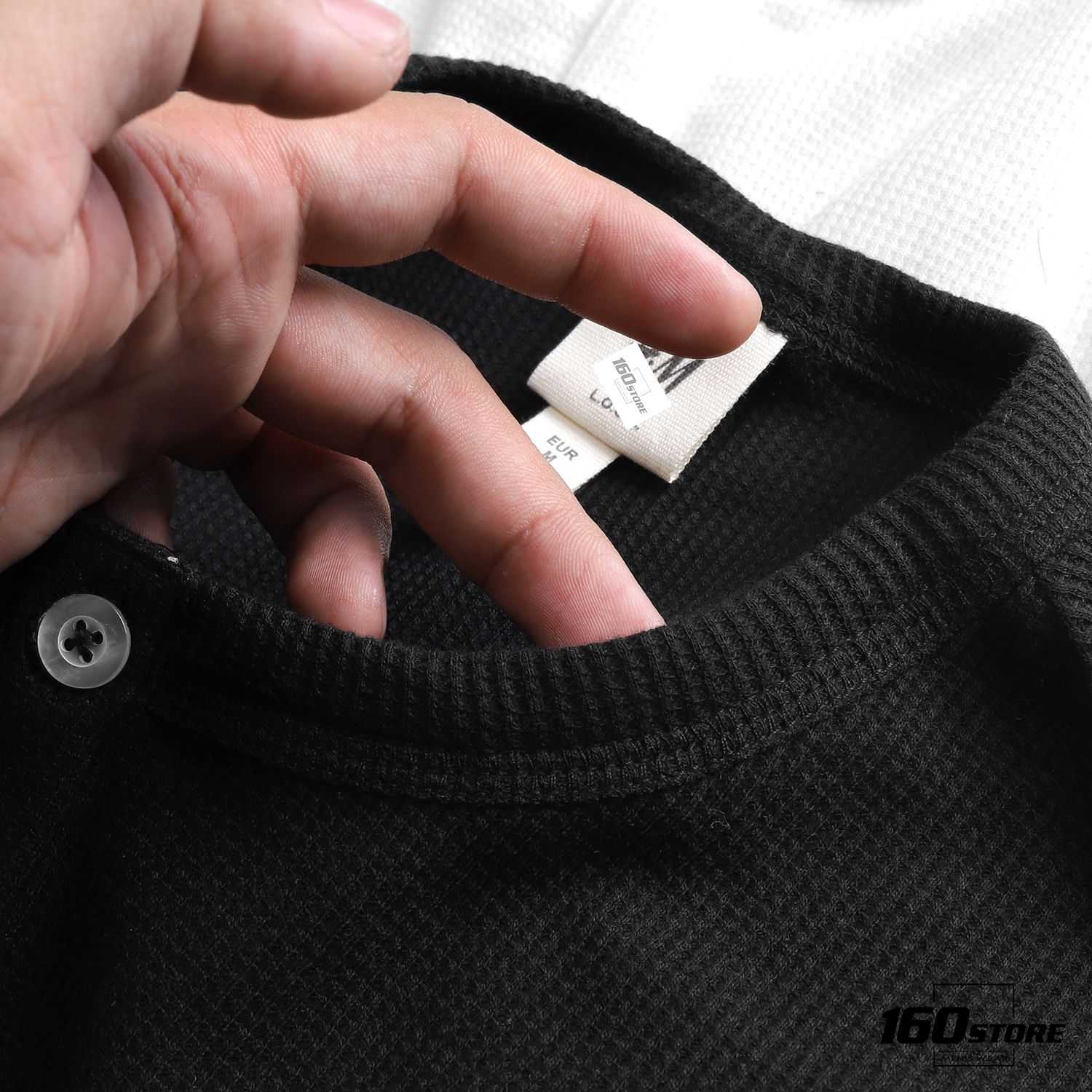 Áo thun H&M henley waffle