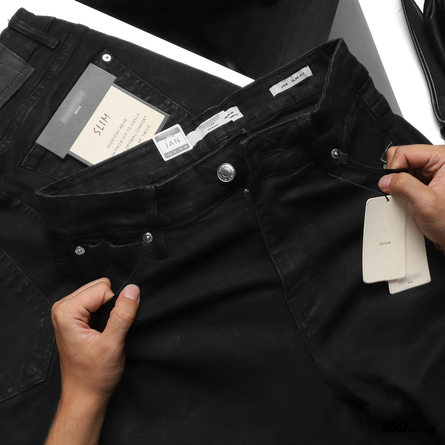 Quần jeans M.N.G slim black