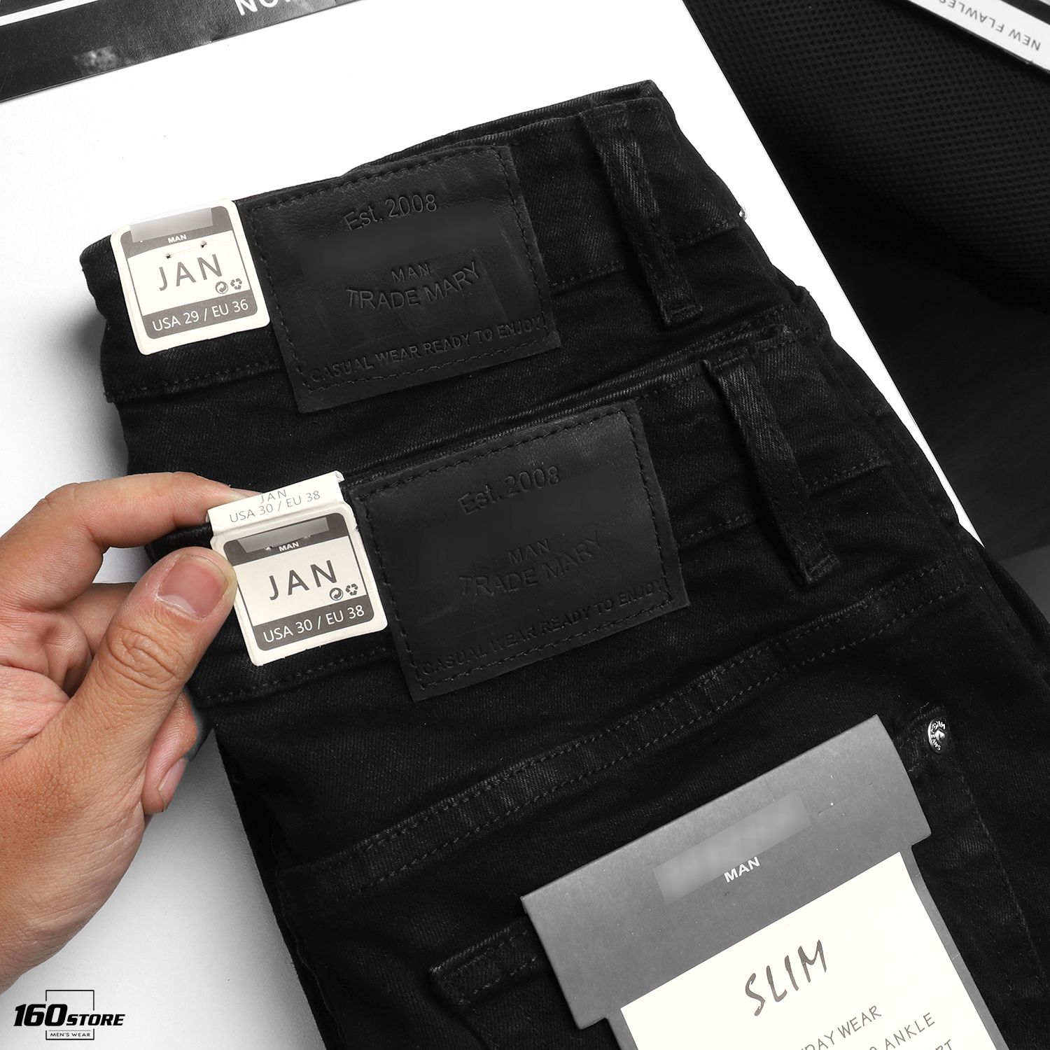 Quần jeans M.N.G slim black