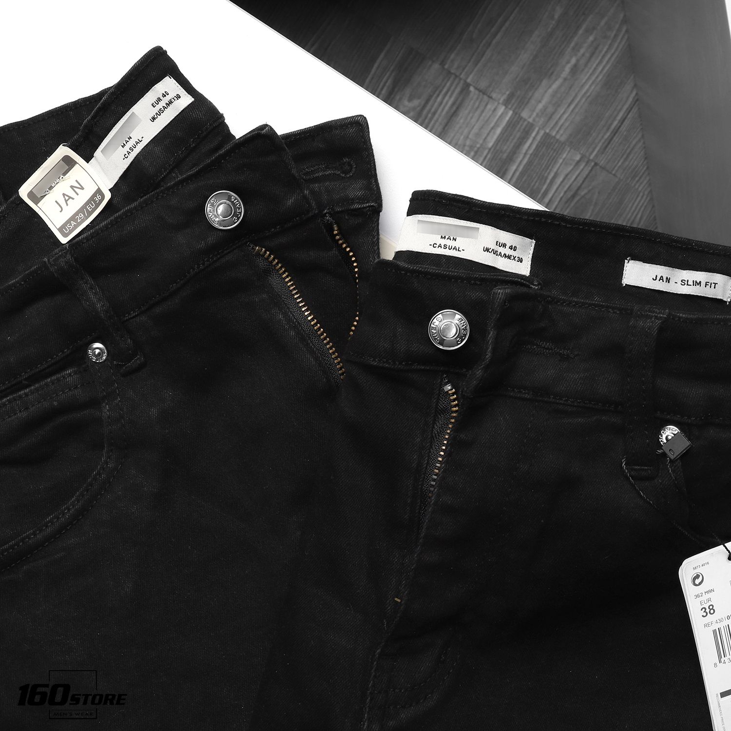 Quần jeans M.N.G slim black