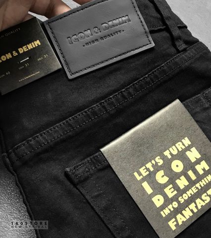 Icon & Denim Ripped Jeans with Zip