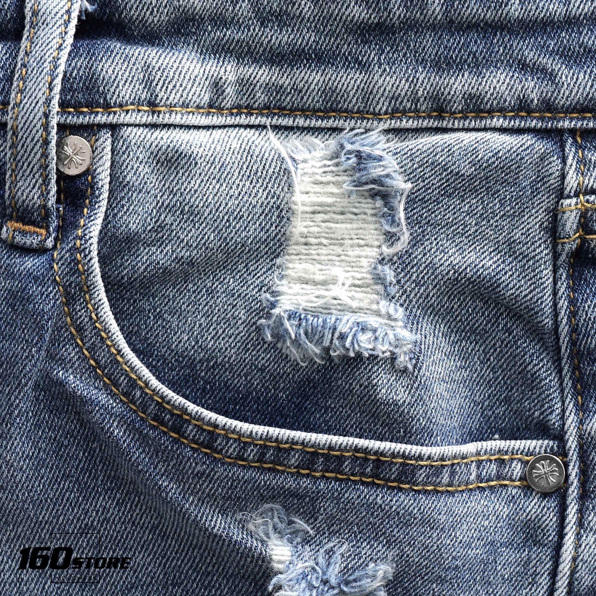 Quần short jeans BOUTON ripped
