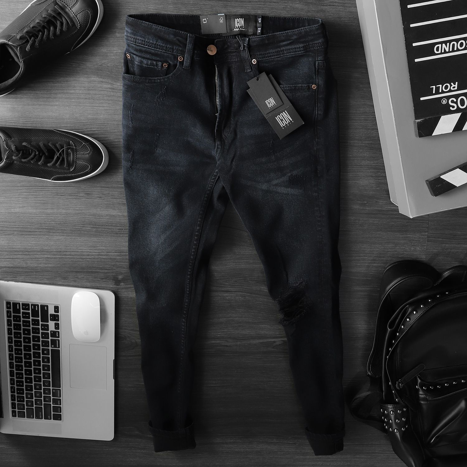Quần Jean Icon Denim Black Skinny