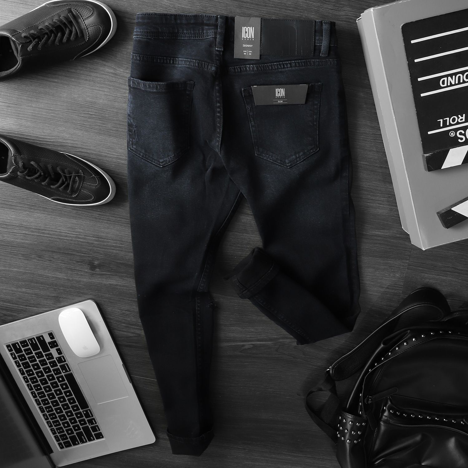 Quần Jean Icon Denim Black Skinny
