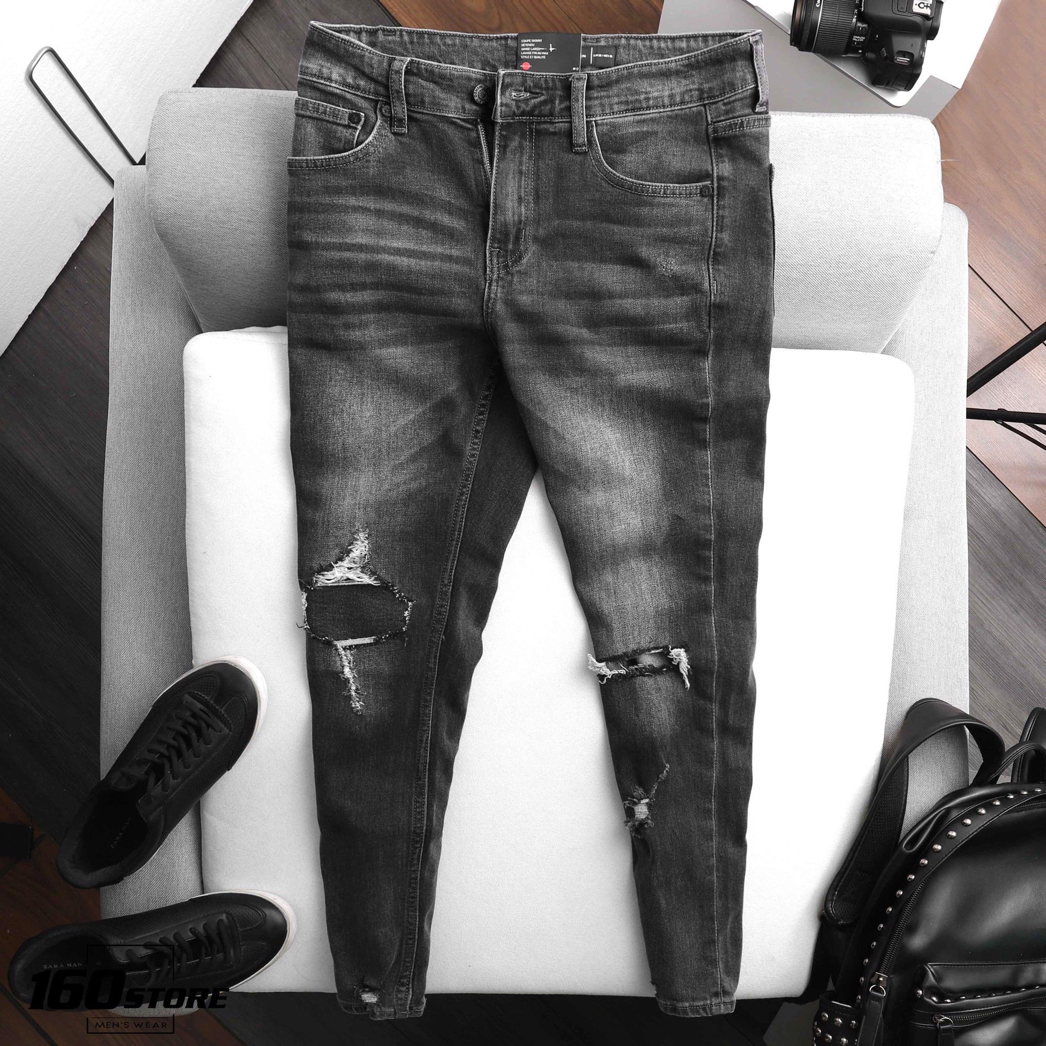 Quần jeans BOUTON Dark Gray skinny