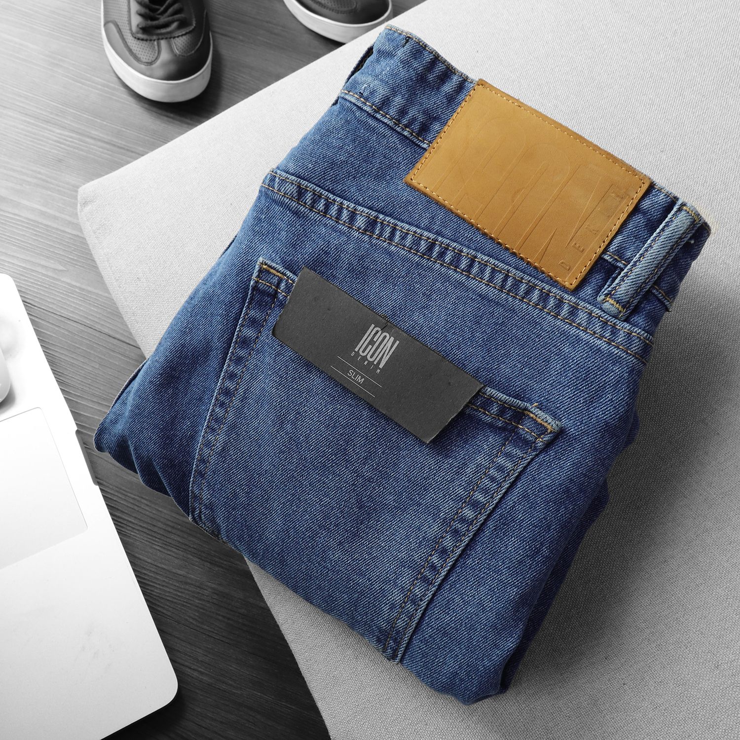 Quần Jean ICON DENIM Dark Blue Slim
