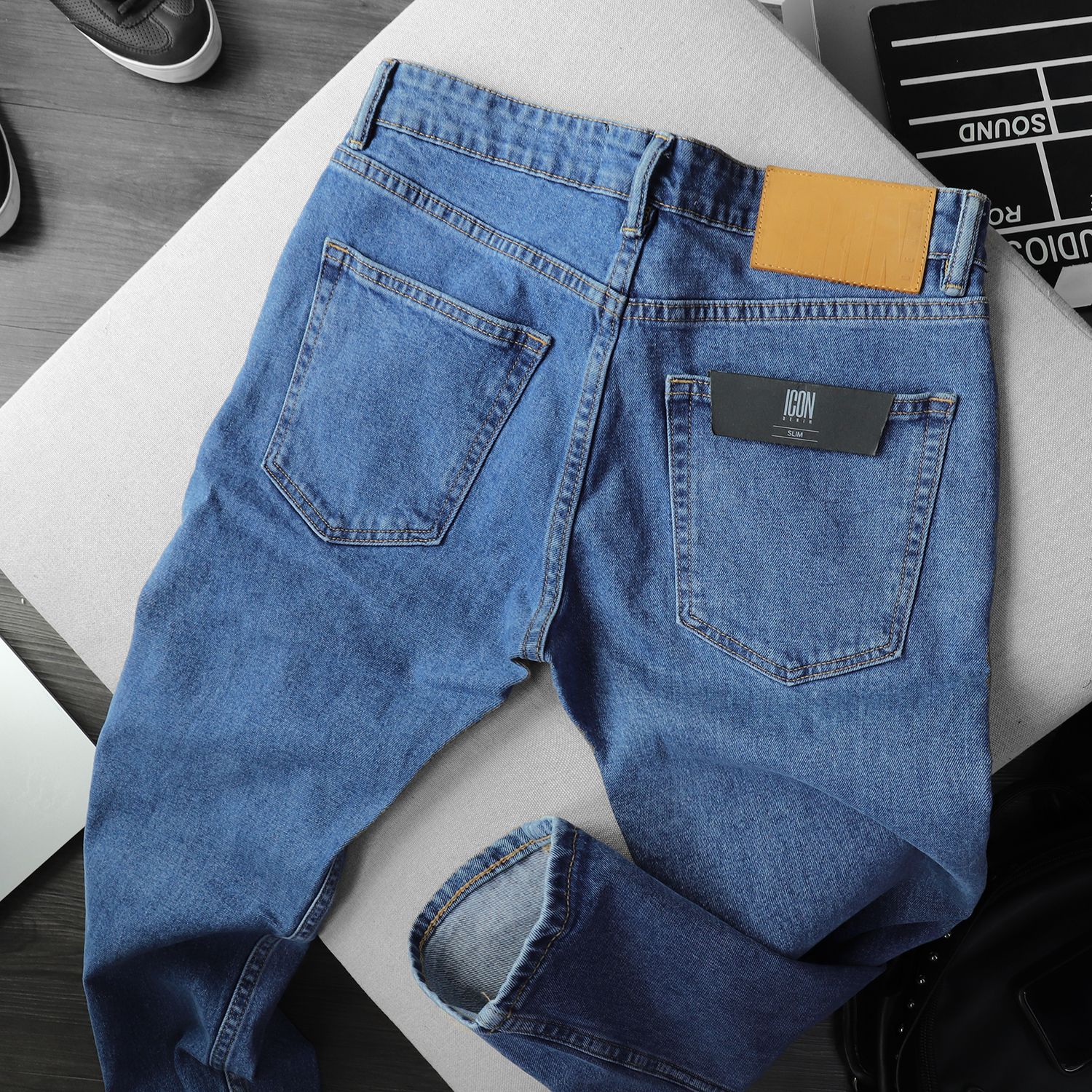 Quần Jean ICON DENIM Dark Blue Slim