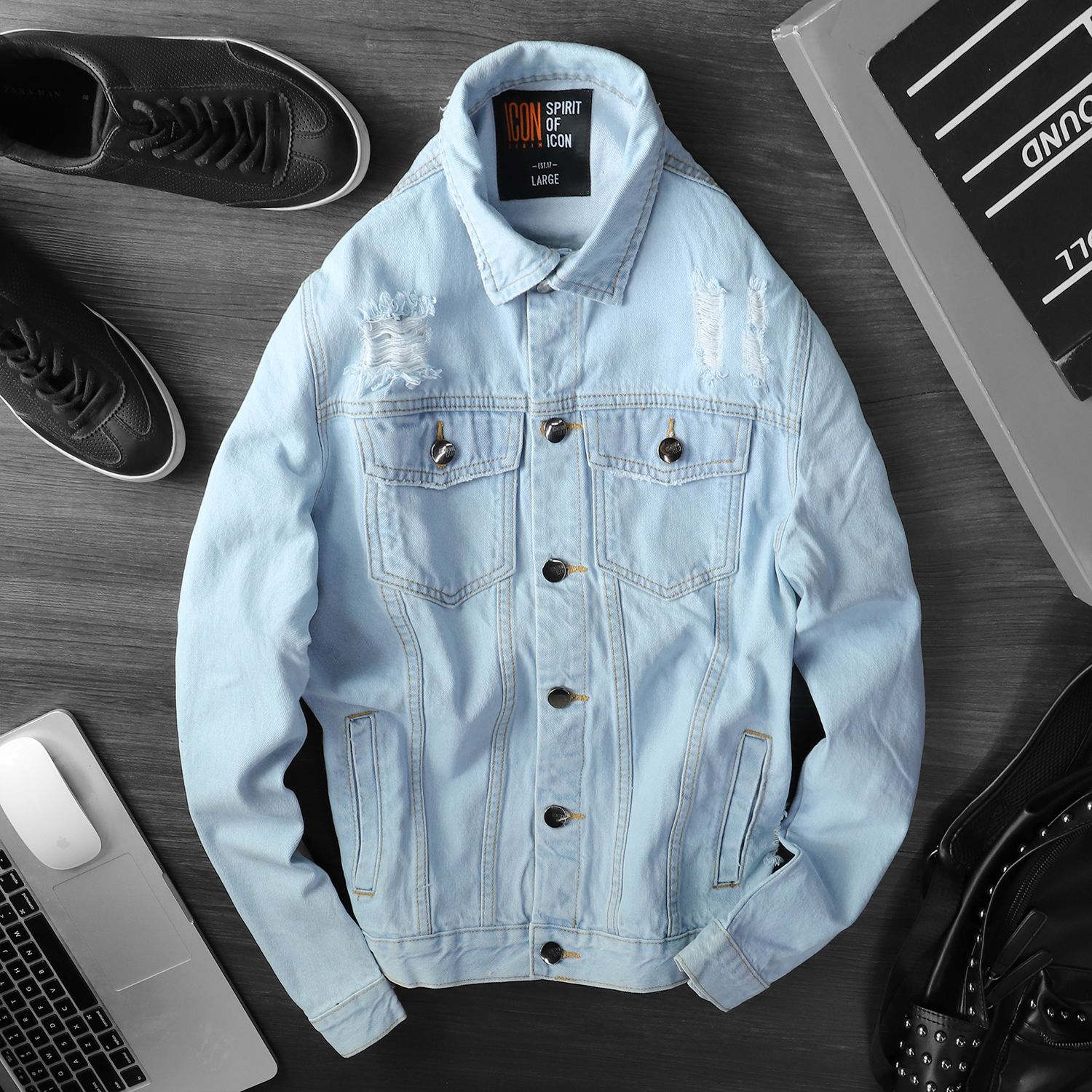 Áo Khoác Jean ICON DENIM Light Blue