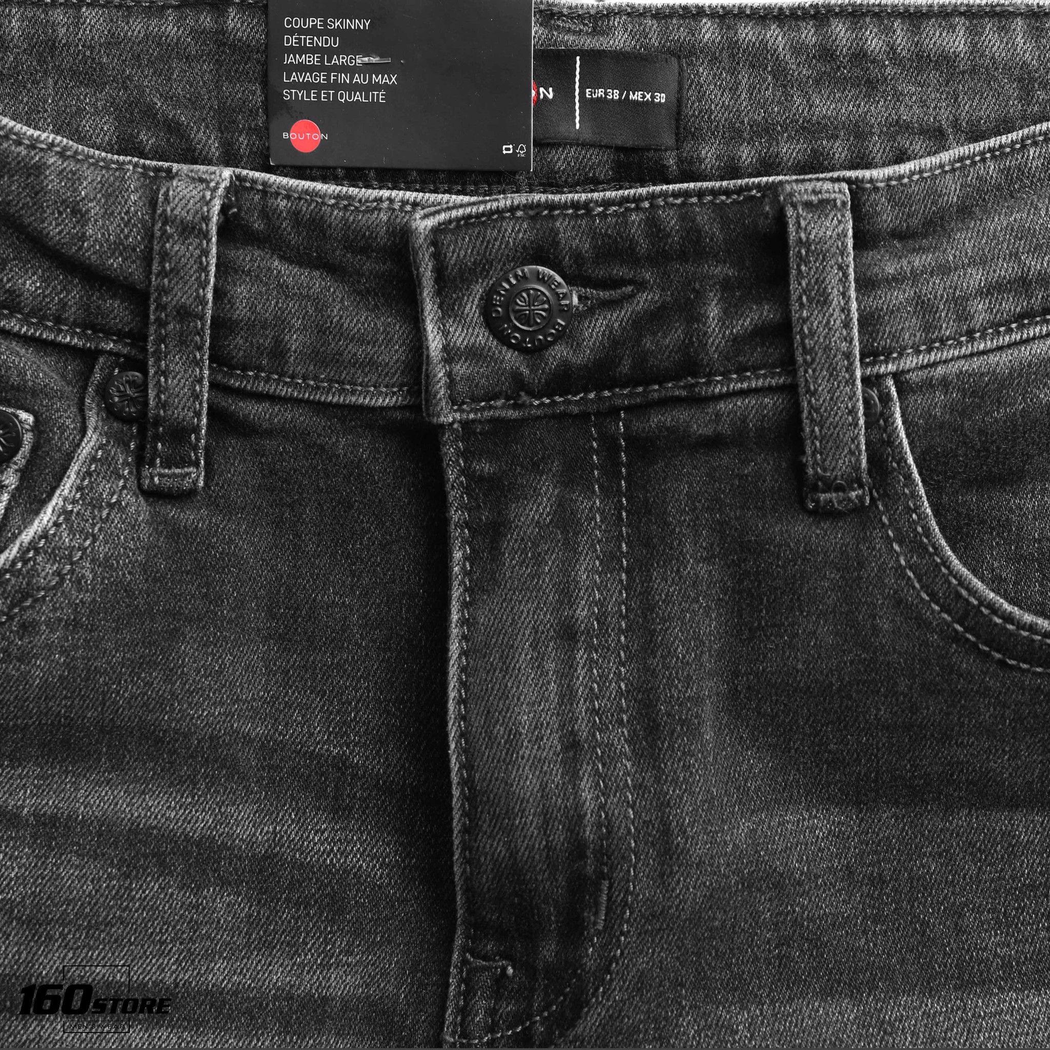 Quần jeans BOUTON Dark Gray skinny