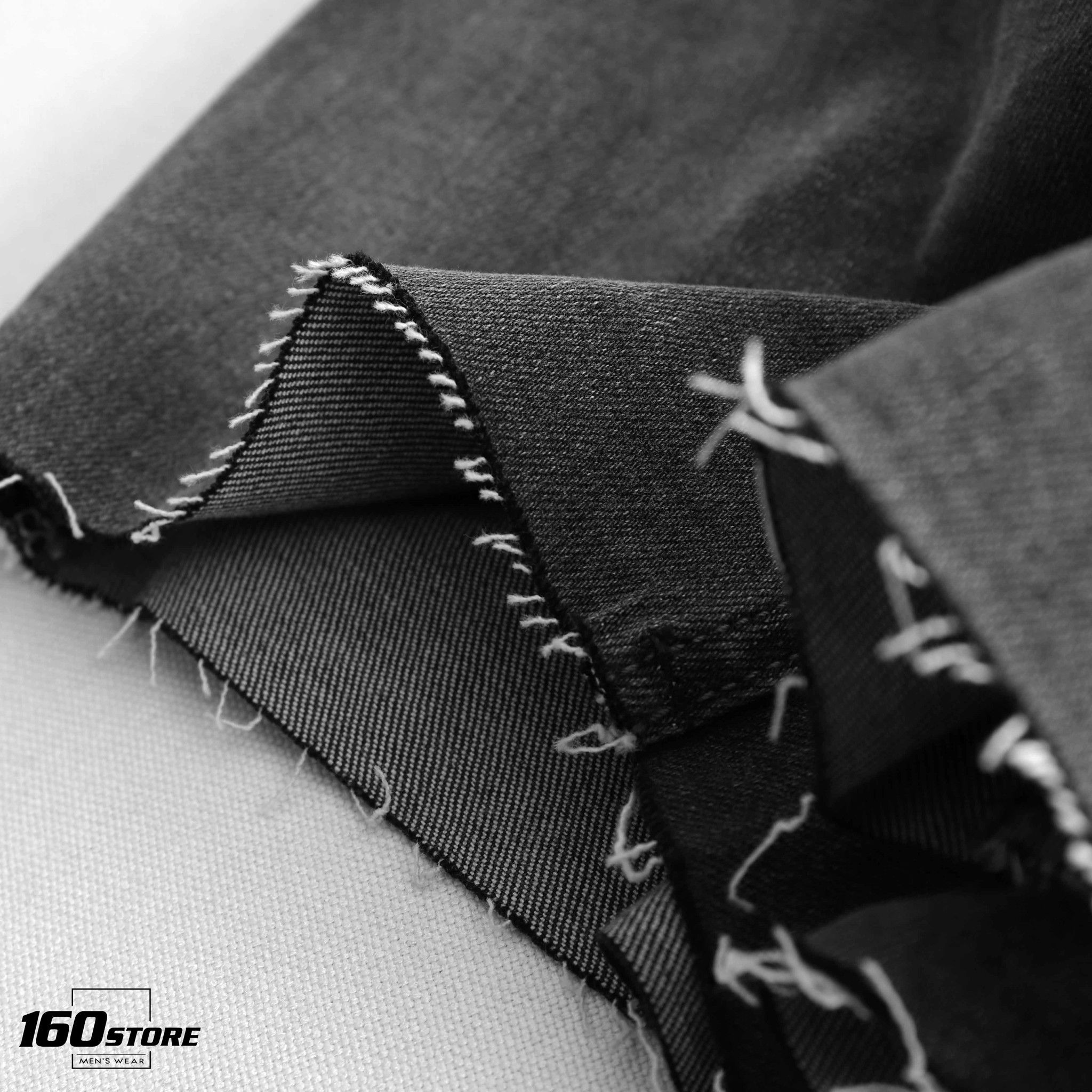Quần short jeans NOMOUS ESSENTIALS dark grey rách