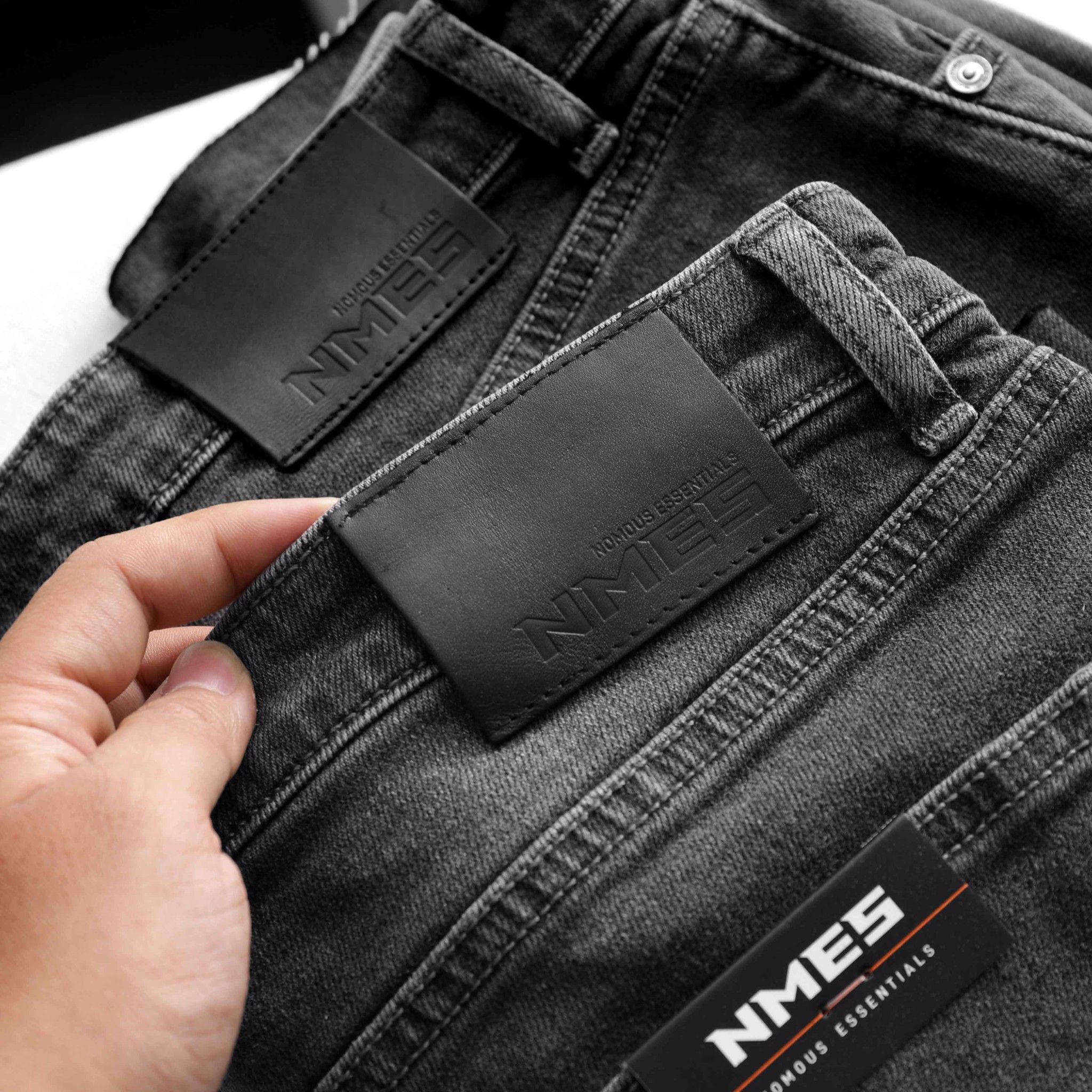 Quần short jeans NOMOUS ESSENTIALS dark grey rách
