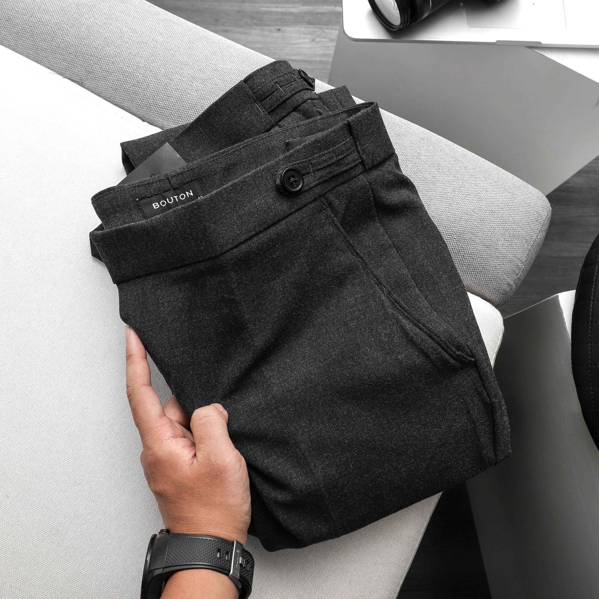 Quần tây BOUTON dark grey carrot