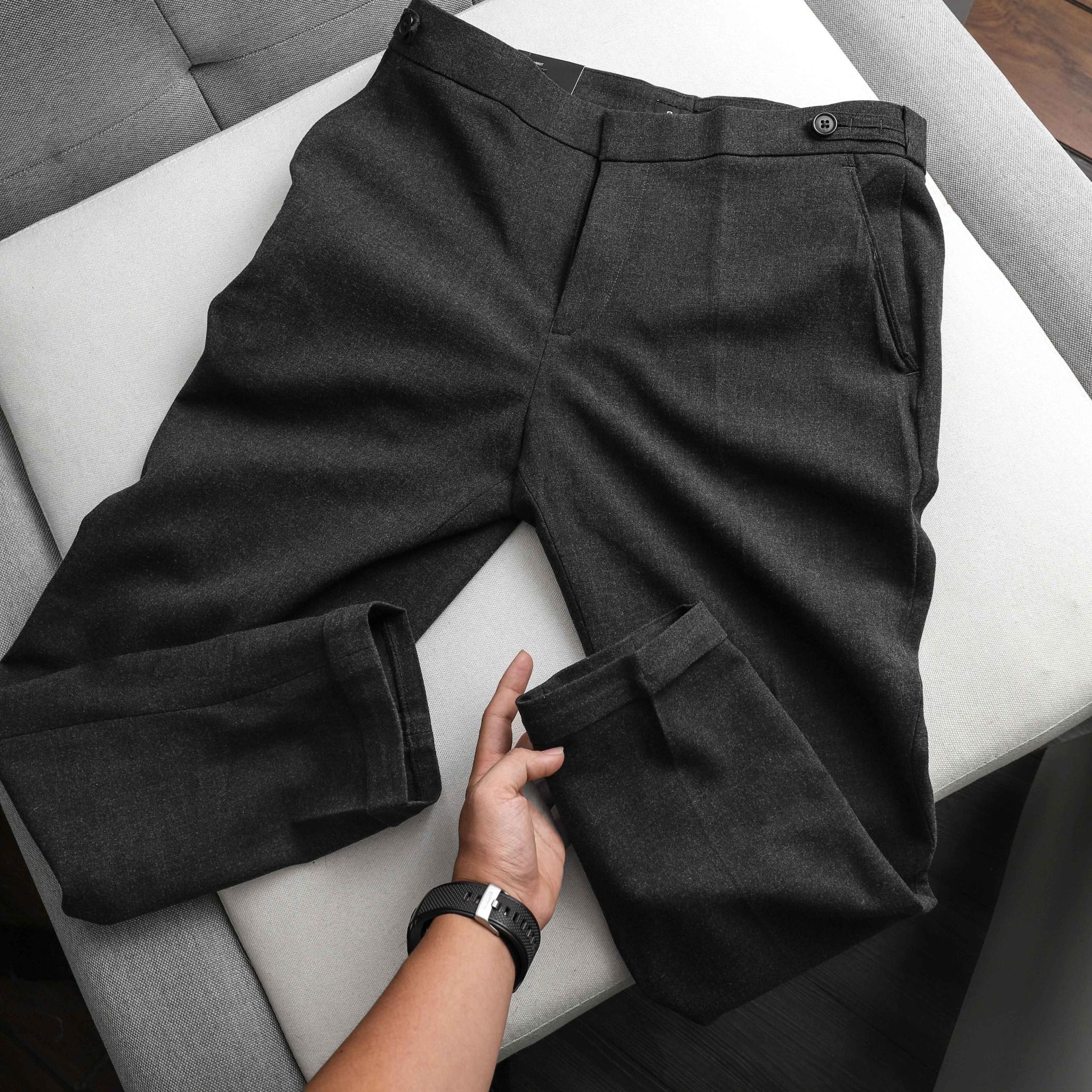 Quần tây BOUTON dark grey carrot