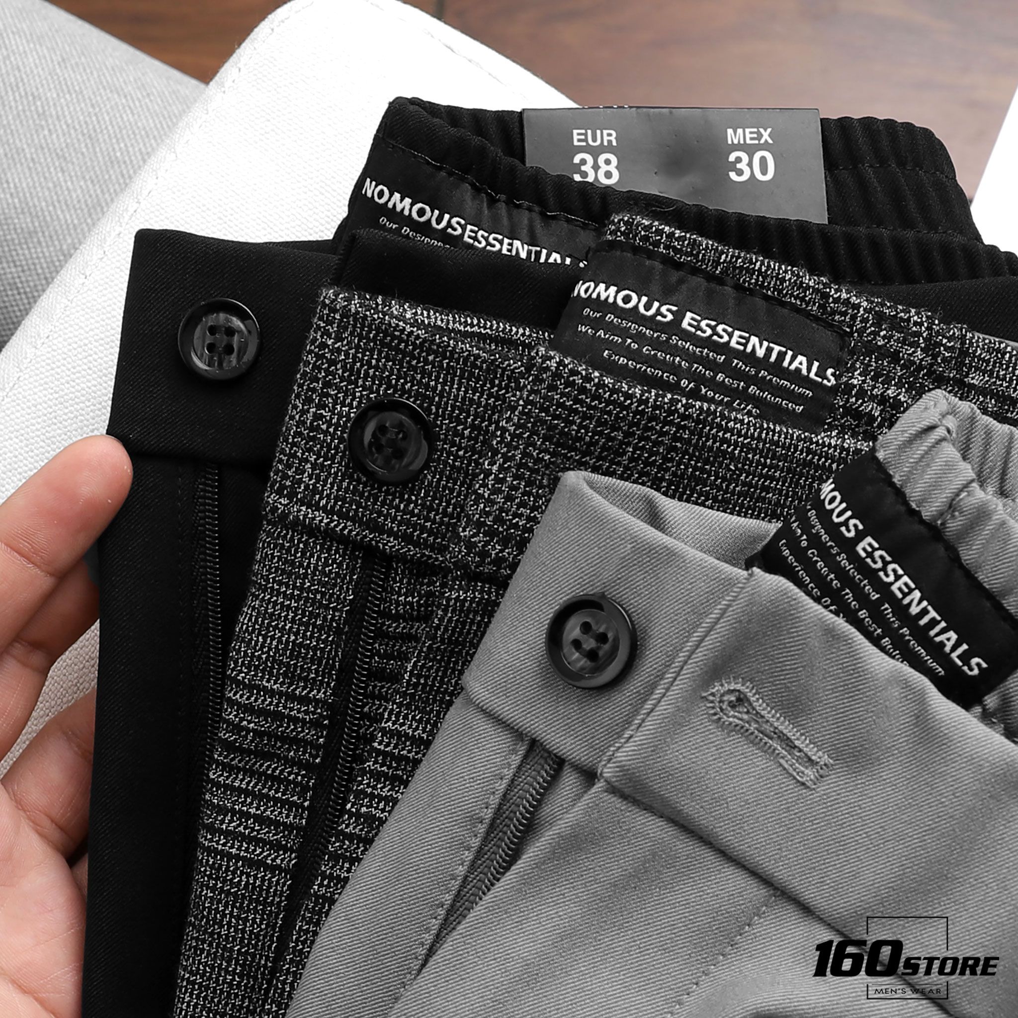 Quần short tây caro NOMOUS ESSENTIALS slim