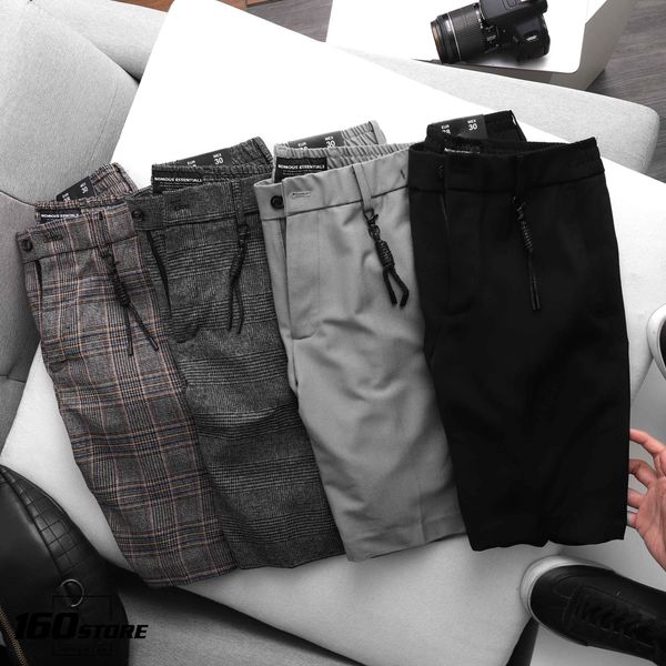 Quần short tây caro NOMOUS ESSENTIALS slim