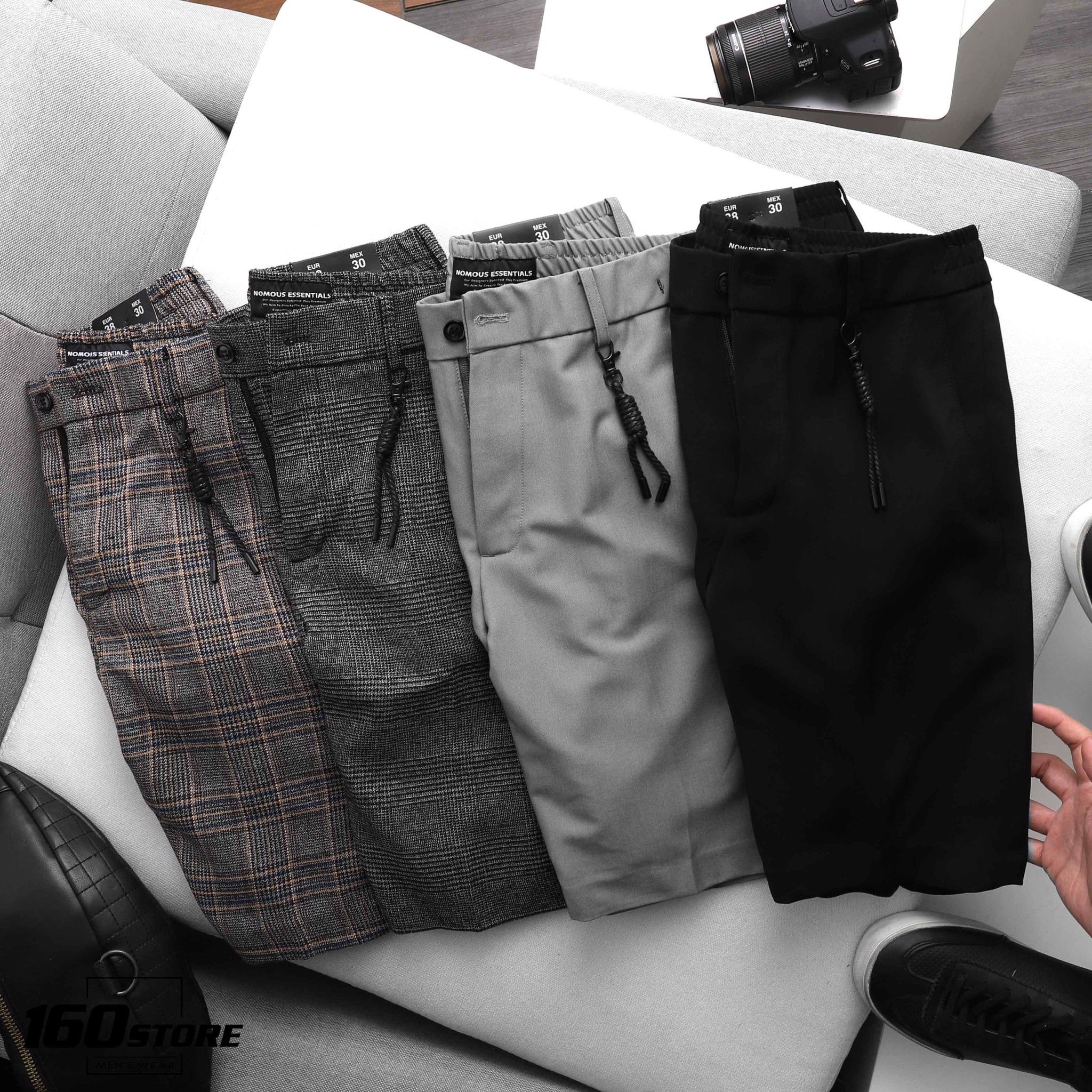 Quần short tây caro NOMOUS ESSENTIALS slim