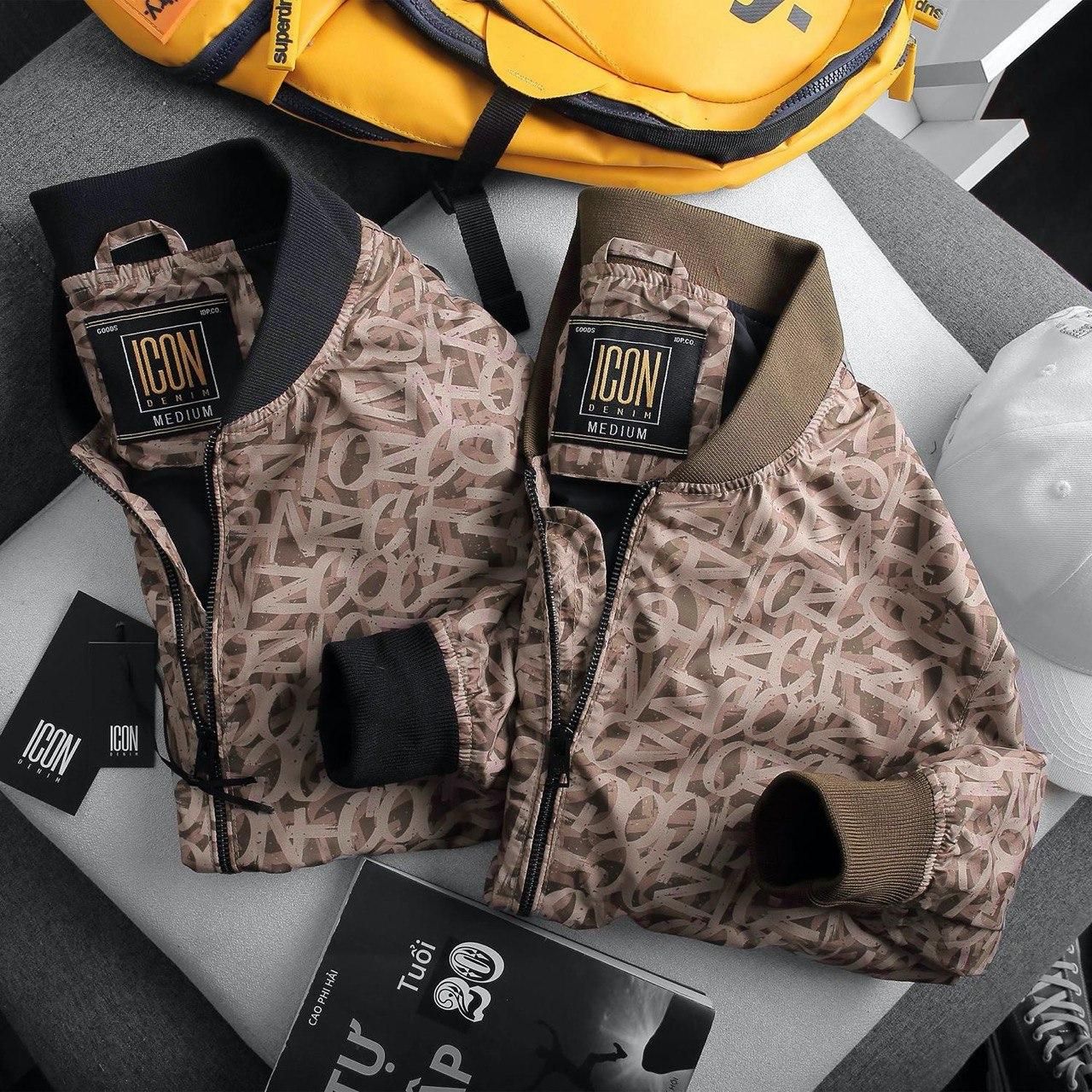 Áo khoác bomber ICON DENIM Logo Mania ss20