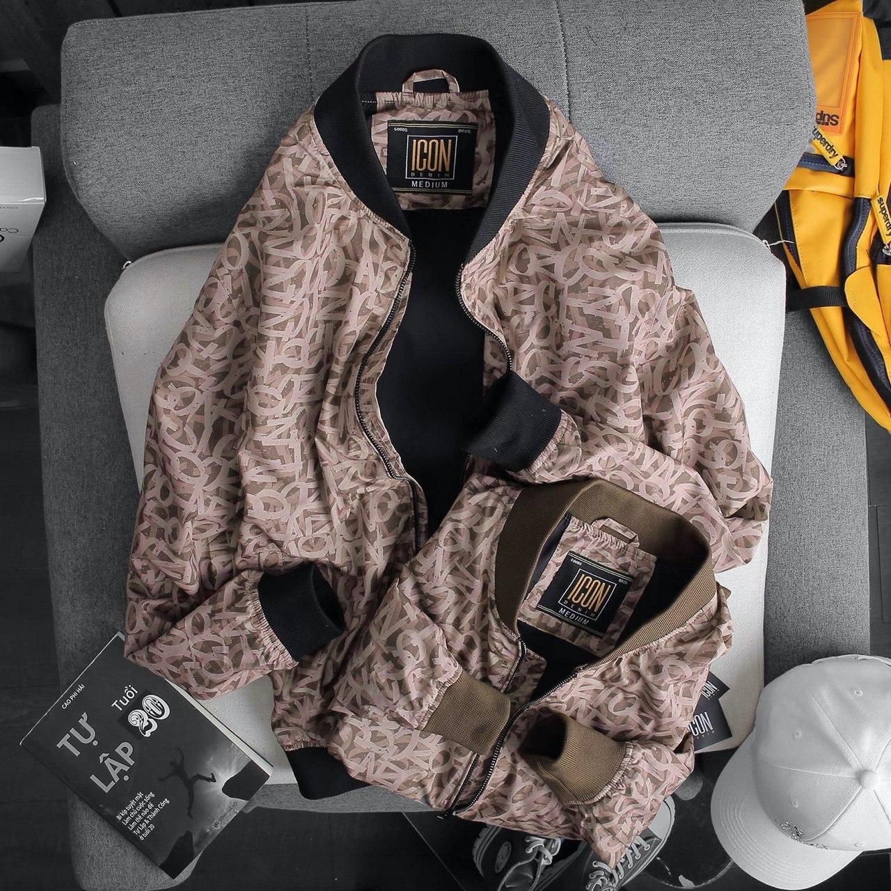 Áo khoác bomber ICON DENIM Logo Mania ss20