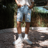 Quần Short Jean ICONDENIM Wash Rách