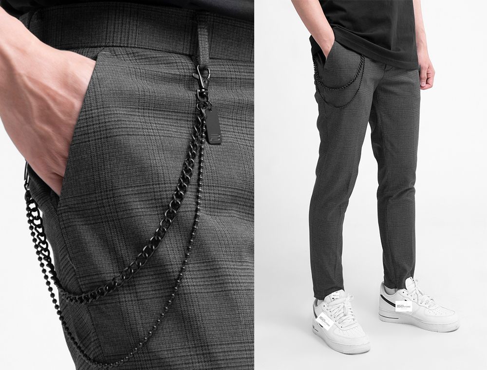 Quần tây P.B slim fit w chain