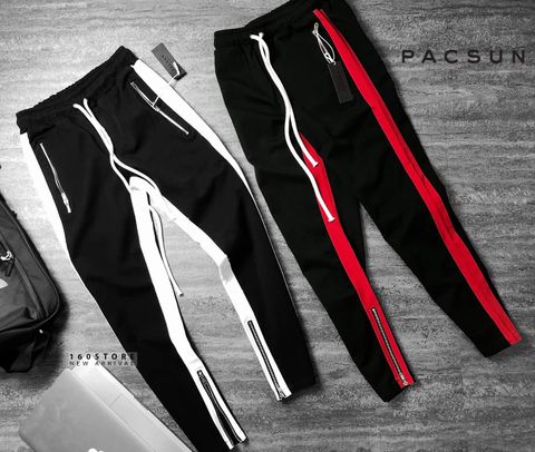 PACSUN Stripe Side Pants With Zip