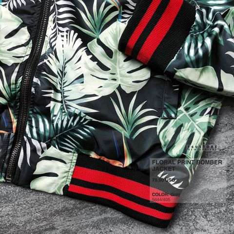 ZRA Floral Print Bomber Jacket