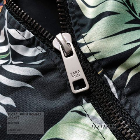 ZRA Floral Print Bomber Jacket