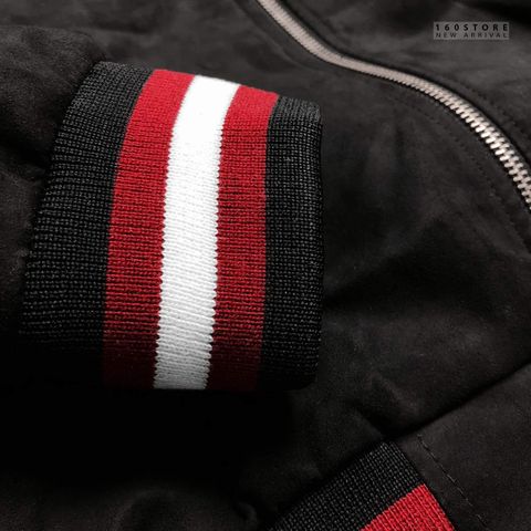 ZRA Faux Suede Bomber Jackets with Trims