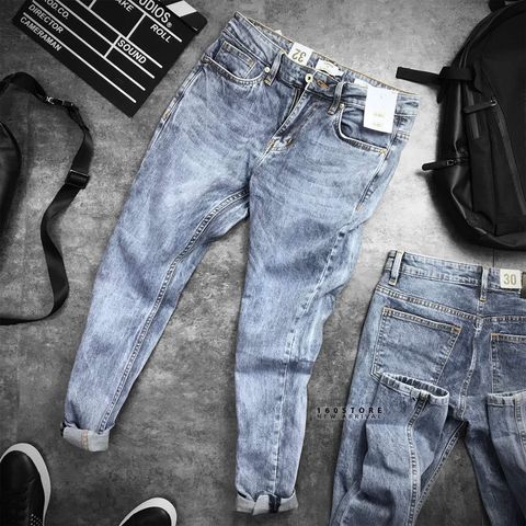 T0PMAN Blue Washed Slim Jeans